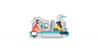 Work from home illustration