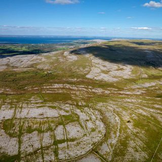 Overhead shot of the Burren, Co Clare.