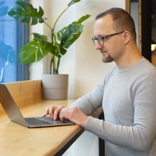 Frakli tech-worker remote working in Flipside Sligo