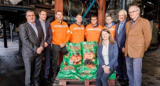 Press photo from the announcement of Dave O’Hara, Conor Layden, Robert Johnson, Philip Keville, Conor Coggins, Gillian Buckley, Niall Beirne, Peter Layden, Brendan Layden
