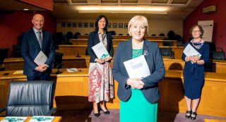 Press photo from the launch of the Making the Transition to a Low Carbon Society in the Western Region report