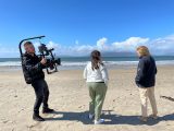 Moving West filming on a beach in County Mayo