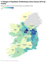 Census 2022 - Preliminary look at Regional Population Changes Map