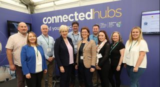 Connected Hubs Team and Minister Humphreys at the Ploughing Championships 2022.