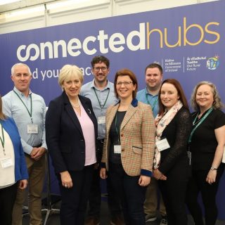 Connected Hubs Team and Minister Humphreys at the Ploughing Championships 2022.