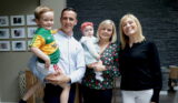 Mary Kennedy TV Presenter with the Sugrue Family in Cahersiveen filming Moving West Season 2