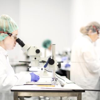 People working in a lab