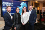 Panel 2 at North West in The City: L to R – Ethan McGloin, Design Manager, King & Moffatt, Lucia Macari, Director of Operations, Overstock, Claire Rooney, Technical Director, AbbVie and Dr. Ciaran Ricardson, Director of Research and Development, Randox Teoranta.