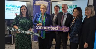 Connected Hubs Showcase Day a big success Minister Humphreys pictured with Hubs Managers