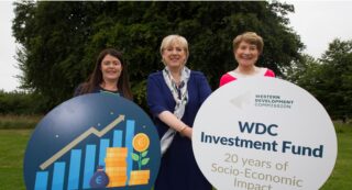 photo of Gillian Murphy, Minister Heather Humphrey's and Dr Catherine Caulfield of Ovagen