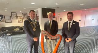 Irish Interceltic Business Forum Eddie Hoare, Mayor of Galway, Niall Burgess Ambassador of Ireland to France and Allan Mulrooney CEO of WDC