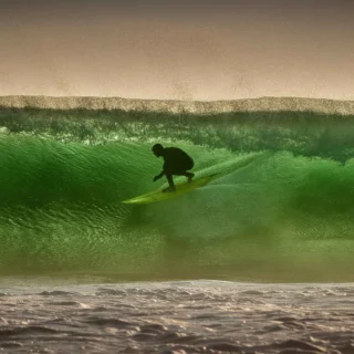 Surfer Luke Underwood at Crab Island County Clare by George Karbus