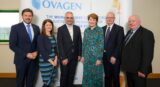 Pictured from L/R Allan Mulrooney (Chief Executive Officer WDC), Gillian Buckley (Investment Manager WDC), Dara Calleary TD (Minister of State for Trade Promotion, Digital Transformation and Company Regulation), Dr. Catherine Caulfield (co-founder and CEO of Ovagen), Dr. Martin Murphy( Project Director Ovagen) and Dr. Leonard Moran co-founder & Chairman, Ovagen. Pic: Michael McLaughlin