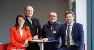 Gillian Buckley, WDC, Ian Barrett, Director Shannon Chamber, Peter Murphy, Marketing Manager EI Electronics, Allan Mulrooney, WDC