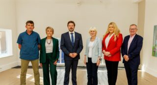 Paddy Austin, Claire Charbit, Allan Mulrooney, Minister Marian Harkin, Andrea Gilligan and Jim Power pictured at WDC Summit 2025